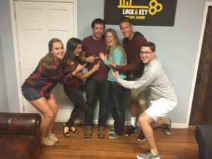 A Couple who got engaged and had their proposal Escape Room Style